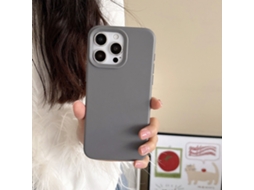 Capa Para Iphone 17 Air Star Cinza, Cor Sólida Simples, Toque De Pele, Silicone, Resistente A Quedas, Proteção Total.
