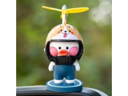 Adorno De Pato Com Hélice E Capacete Para Painel E Espelho Retrovisor De Carro