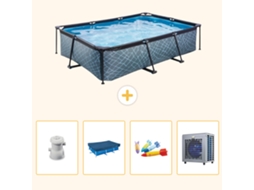 Exit-toys Piscina Exit Retangular - Efeito Pedra - 300x200x65 Cm - 5-peças S187
