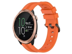 Lurelia Garmin Forerunner 645 Music Pulseira De 20 Mm, Silicone Com Listras Côncavas, Laranja