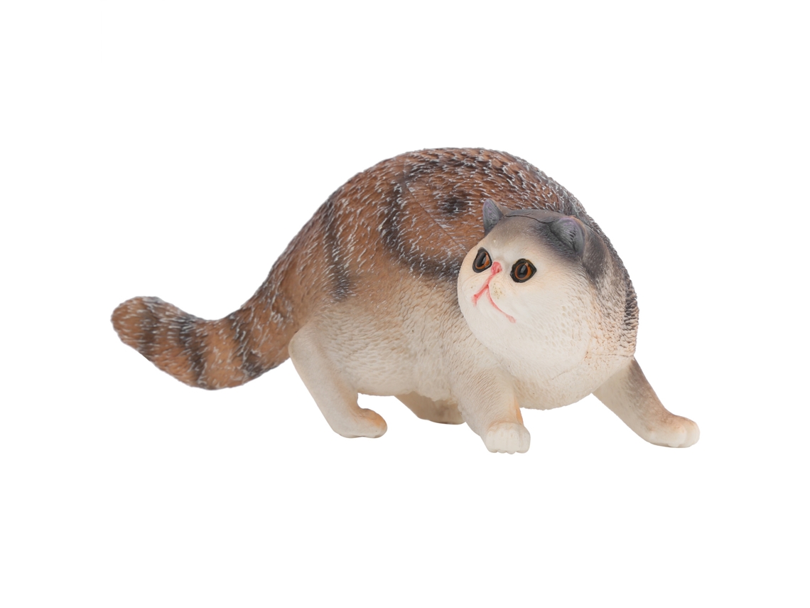 Mali modelo de Gato Simulação Cute Decorativo de Mesa Presente Brinquedo Cinza
