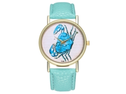 Relógio de Pulso de Quartzo com Cinto de Couro Pu Estilo Cartoon Simples T165 a (mint)