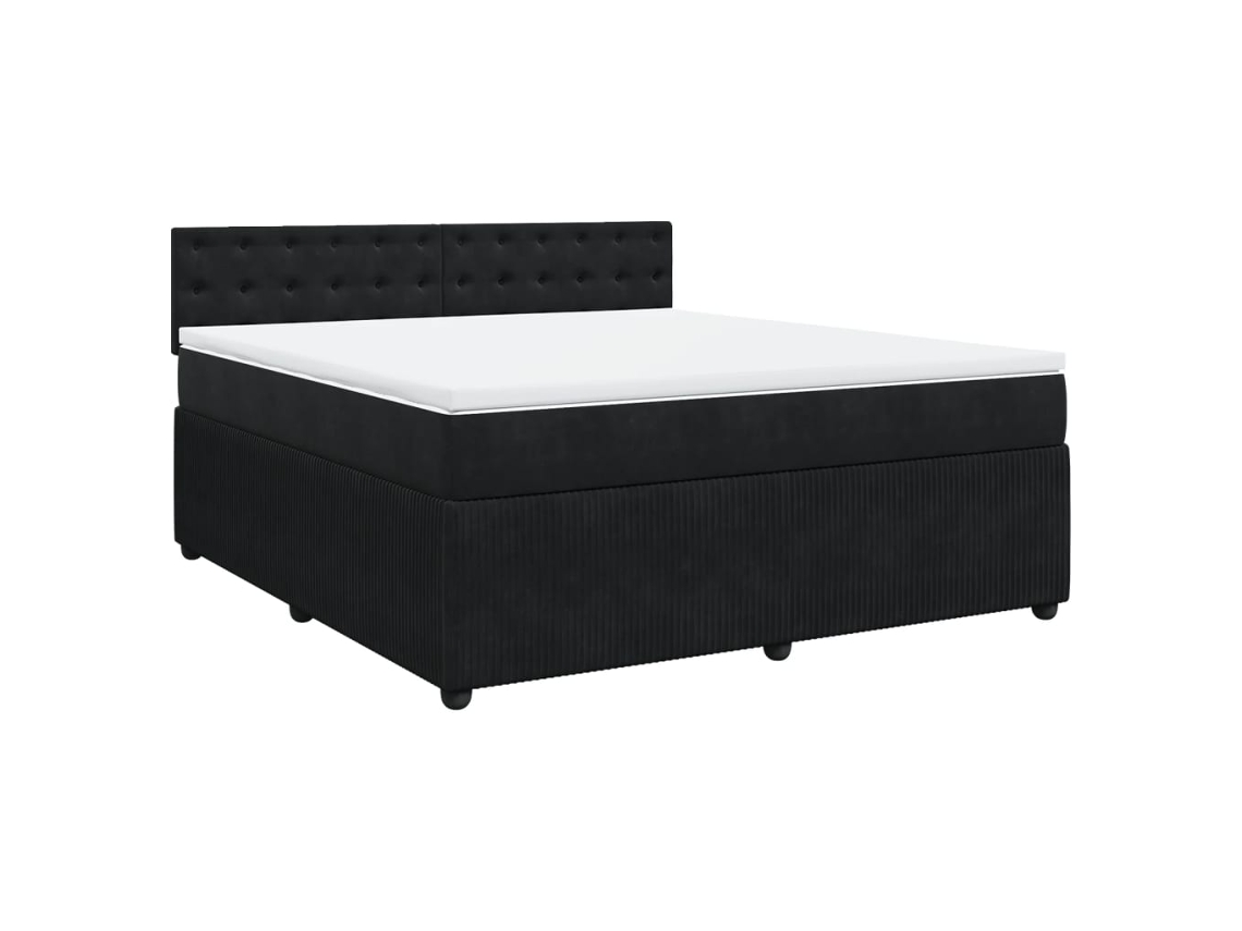 Box Spring Bed, Box Spring Beds Vidaxl Preto Veludo (180 X 200 Cm)