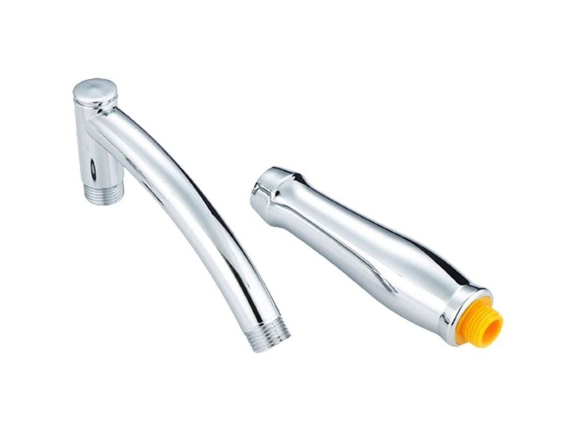 Braço Extensor de Chuveiro Ajustável em ABS Prata para Estender e Conectar Chuveiro