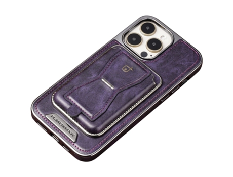 Suporte Casa Inch Para Iphone 12 Pro Max Rmbmax Pele Sintética Com Porta-cartões Roxo