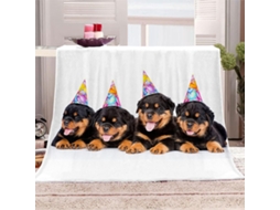 Manta de Lã Fansu Estampa 3d Cachorro Quente Macia e Fofa Microfibra para o Inverno Colcha Sofá Adequada Adult