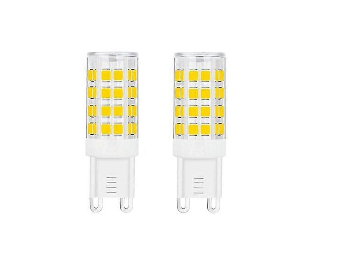 Rebe 2 Unidades de Lâmpada Led G9 5w, Substituição da Lâmpada Halógena G9 40w, 420lm, Luz Quente 3000k, Ac100v 240v, Base G9 Não Regulável