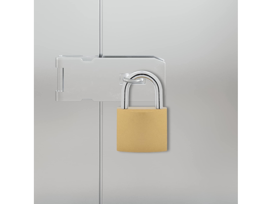Vidaxl U Lock Com Chaves 6 Unid. Latão Ferro