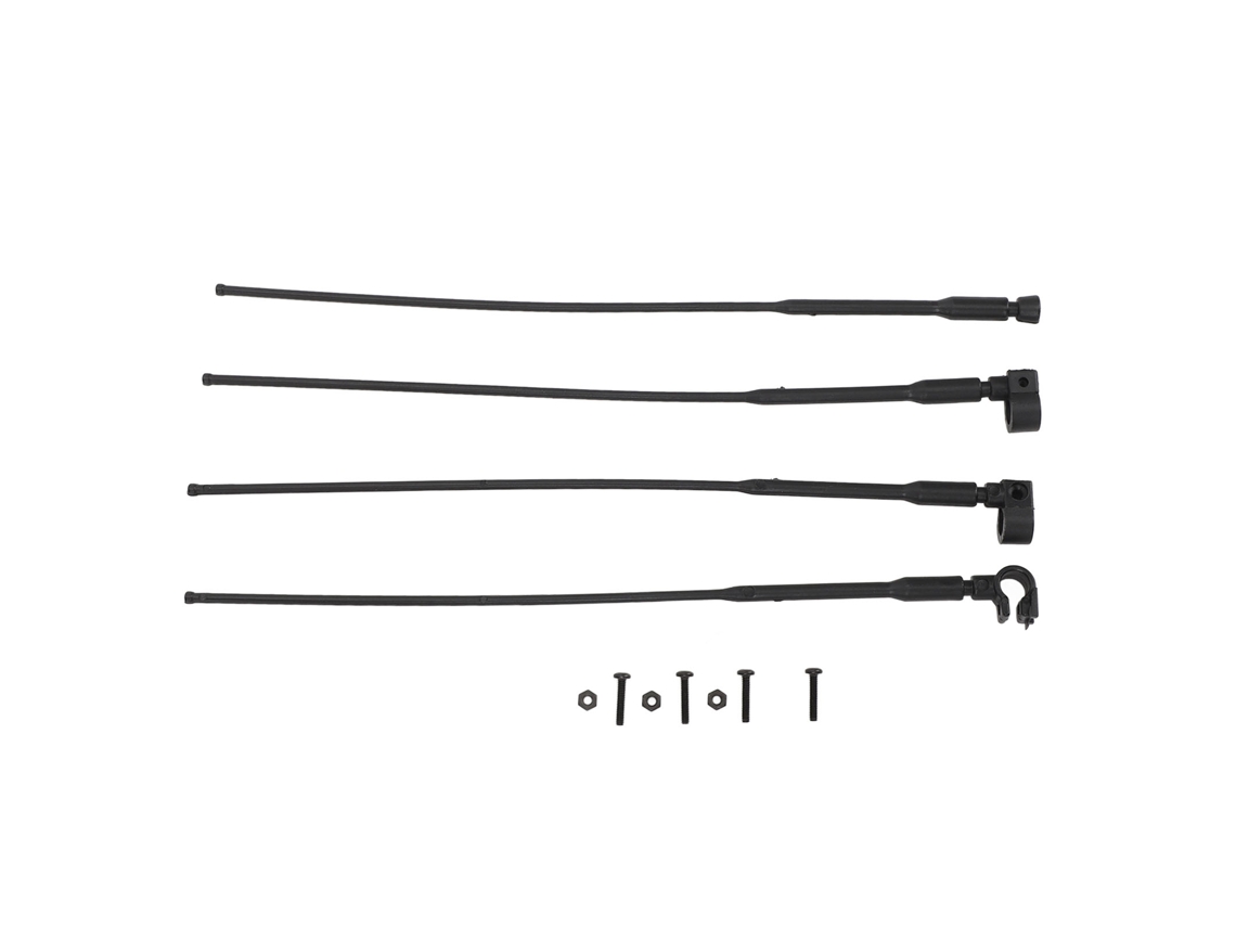 4pcs Antena Simulação Decoração para Carro RC Crawler Axial Scx10 90046 UTB10 Capra Acessórios S/MARCA