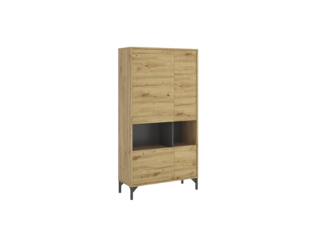 Aparador DEKIT Alto de 4 Portas Nordic / Grafito 144x72x34 cm - LUND