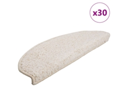 Vidaxl Tapetes De Escada 30 Peças 65x21x4 Cm Branco Semicircular Grande