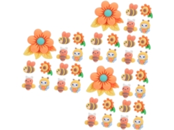Stobok Conjunto De 90 Alfinetes Decorativos Em Formato Abelha E Flor