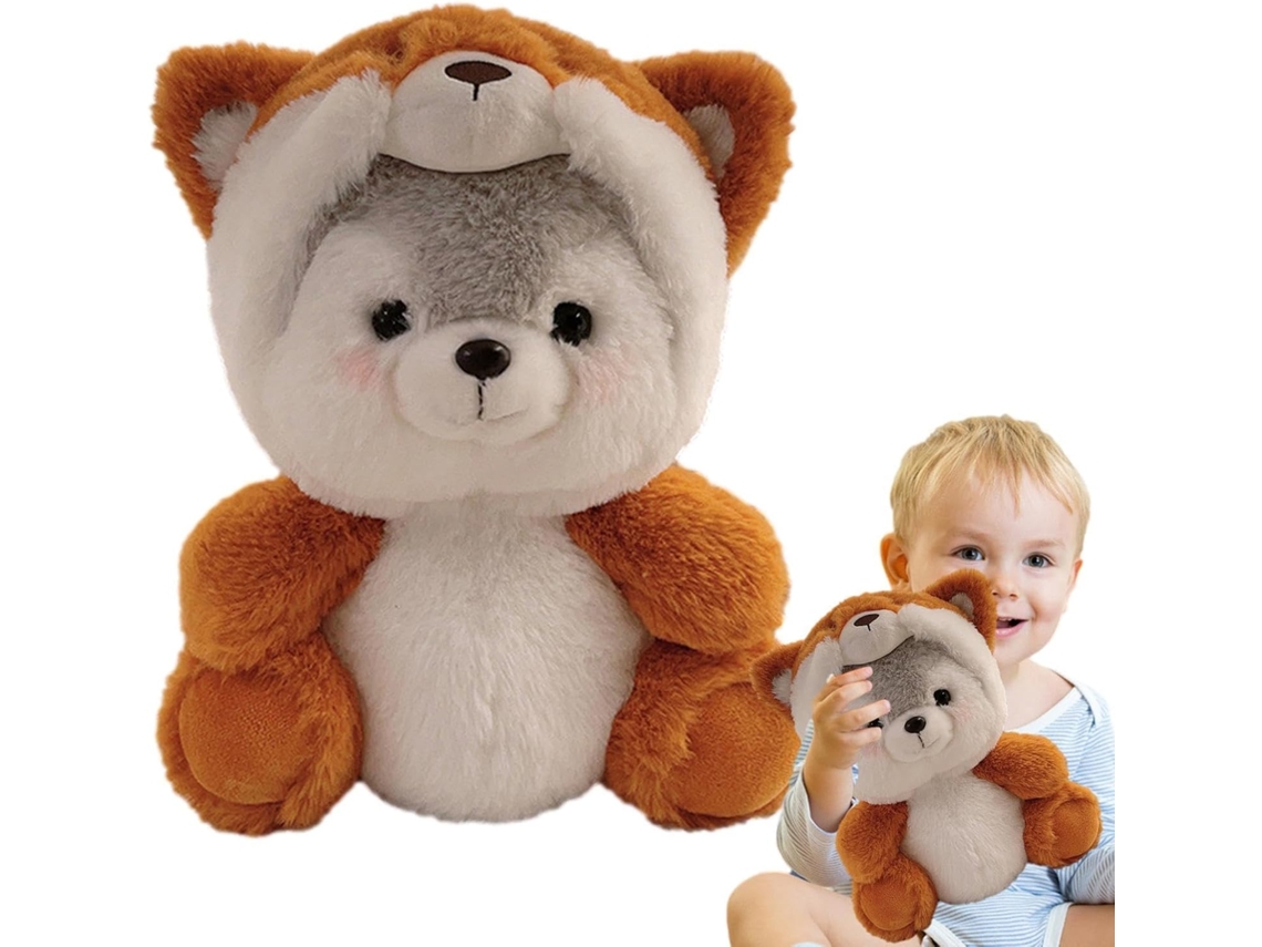 Cachorro Husky De Pelúcia Genérico, Boneco Husky Transformável E Macio