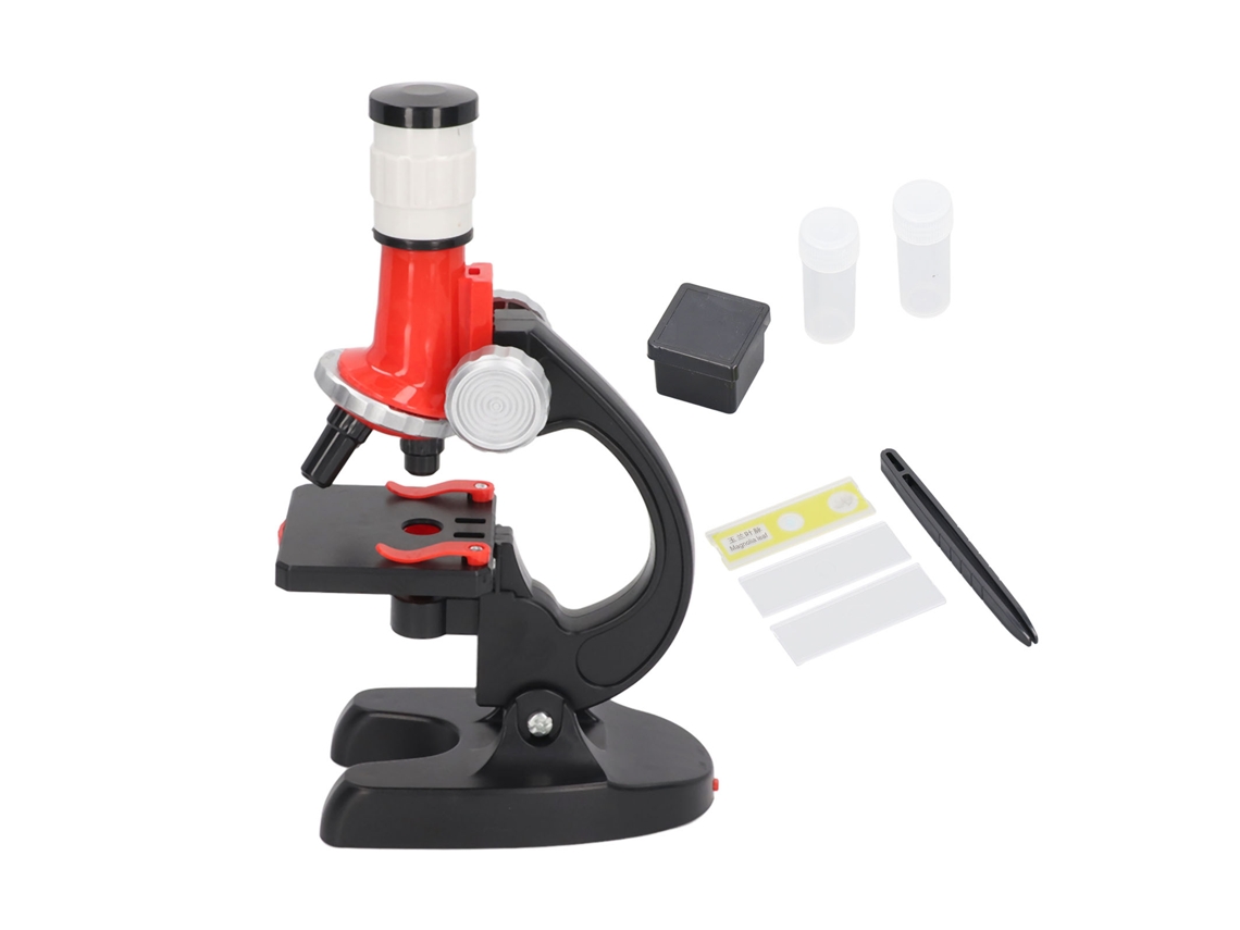 Ats kit de Microscópio para Crianças 1200x Imagem Clara Lente Angular Ajustável Brinquedo Educatsivo com Luz Led