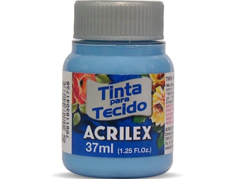 Tinta Acrilex Fosca para Tecido Azul Caribe (04140/560 37ml)