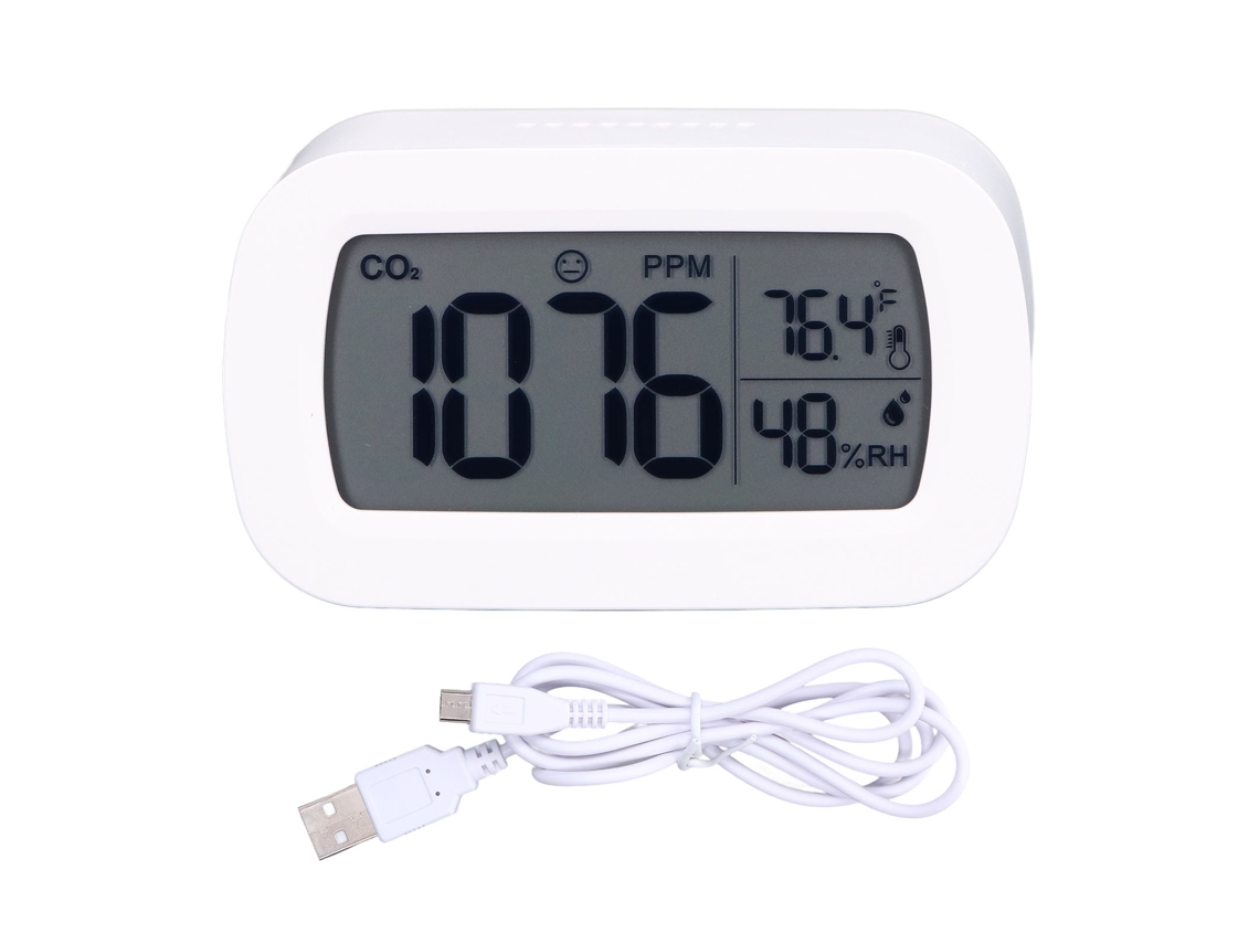 Laxiscreed Detector De Dióxido De Carbono Com Monitor De Temperatura E Humidade Para Segurança E Conforto