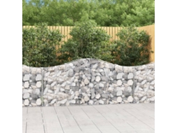 Vidaxl Cestos Gabião Arqueados 12pcs 200x30x80/100cm Ferro Galvanizado