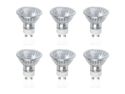 Lâmpadas Halógenas GU10 YURU, pacote de 6, 50w, 220-240v, 700 lumens, ângulo de feixe 40°, branco quente, regulável