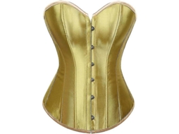 _corset Overbust Plus Size Gótico de Seda com Fio de Prata Shapewear Lingerie Feminina