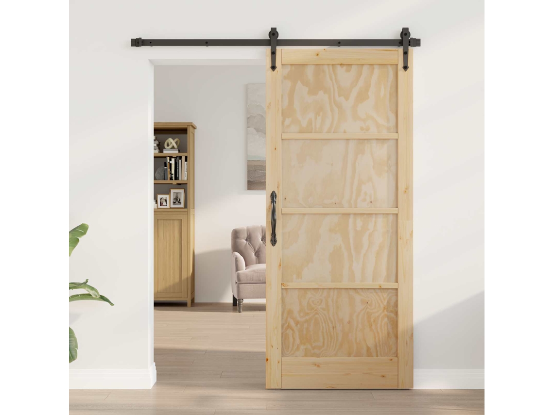 Vidaxl Porta Interna 86 X 198,5 Cm Contraplacado Natural