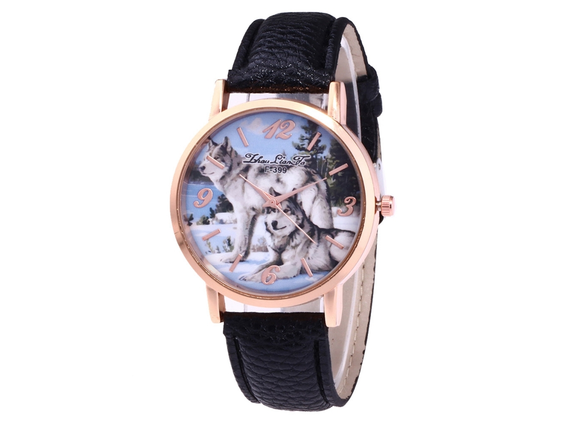 Relógio de Pulso Masculino de Quartzo com Pulseira de Couro Pu Estilo Simples e Dial Redondo Preto