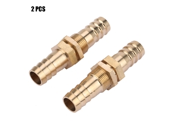 2 Peças Conector Bulkhead De Latão Para Mangueira, Ajuste De Tubo, Adaptador (12mm)