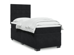 Vidaxl Cama Com Molas/colchão 80x200 Cm Veludo Preto