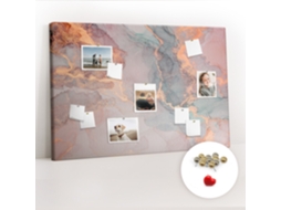 Painel De Cortiça Para Parede Mármore Decorativo Para A Sala De Estar Espelharte (120x80 Cm)