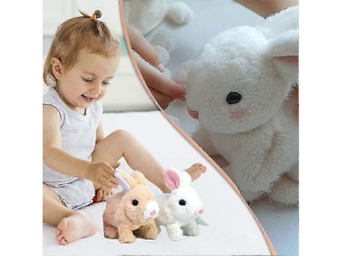 Coelho De Peluche Interativo Com Movimento E Sons