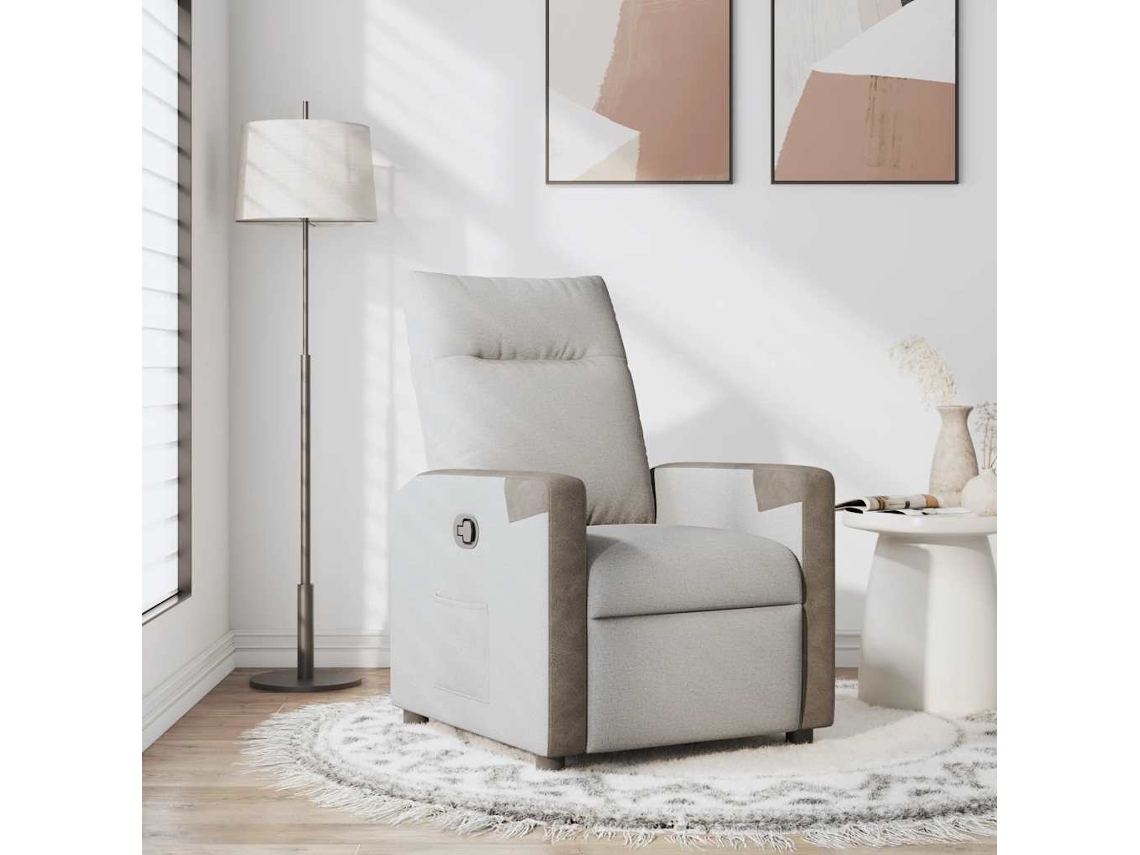 Cadeira Reclinável Tecido Cinzento Nuvem Lovely Home