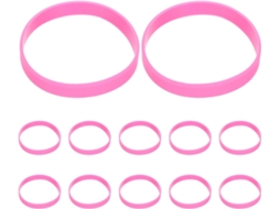 Pulseiras de silicone elásticas Nuobesty 60 com núcleo sólido, unissex, para eventos esportivos, festas e uso diário.
