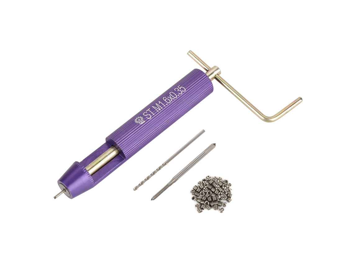 Conjunto de 50 insertos helicoidais de aço inoxidável para reparo de roscas M1.6*0.35*2d