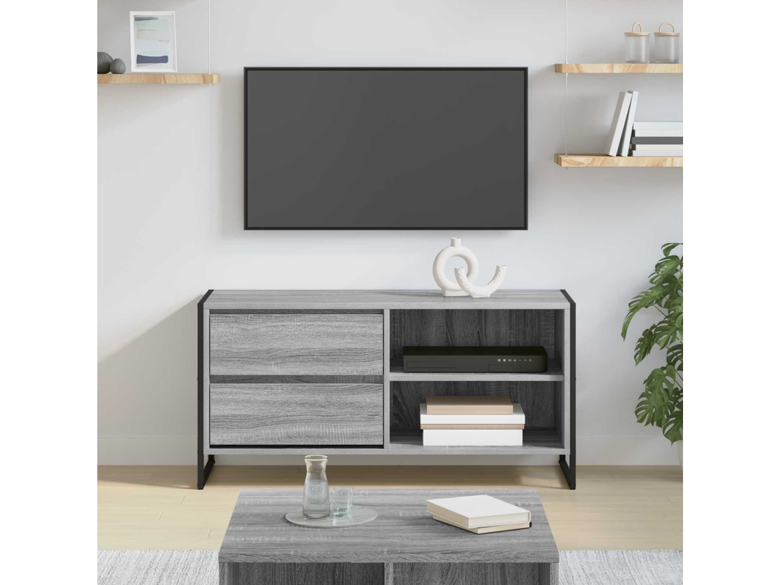 Vidaxl Gabinete Para Tv 100 X 36 X 49,5 Cm Cinza Sonoma