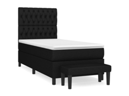 Box Spring Bed, Box Spring Beds Vidaxl Preto Tecido (90 X 200 Cm)