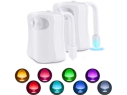 HYMNORA Luz De Vaso Sanitário, Elegante Luz Noturna Led Com Sensor De Movimento, Operada Por Bateria, 16 Cores, À Prova Dágua, Fácil Instalação, Acompanhante