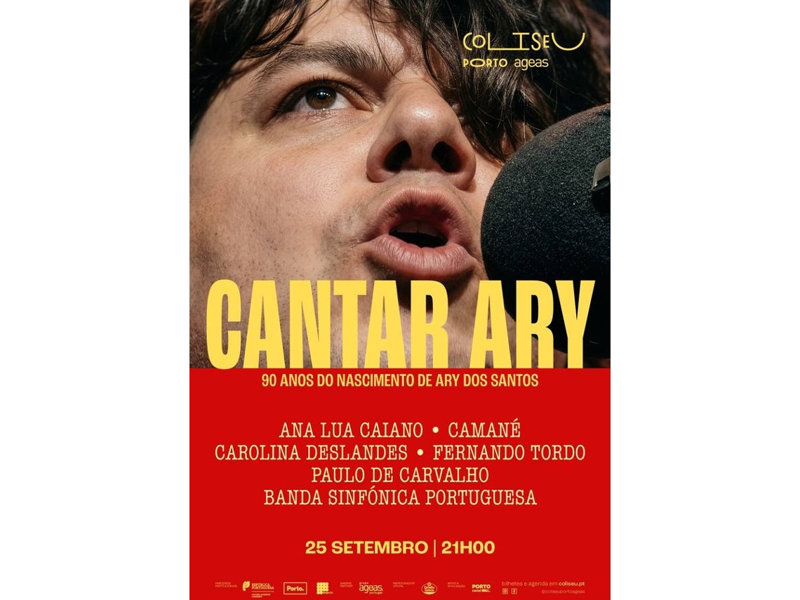 Bilhete CANTAR ARY: 90 ANOS DE ARY DOS SANTOS|PORTO