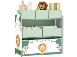 Suporte de Brinquedos Infantil Móvel 3 Níveis. Verde Ge
