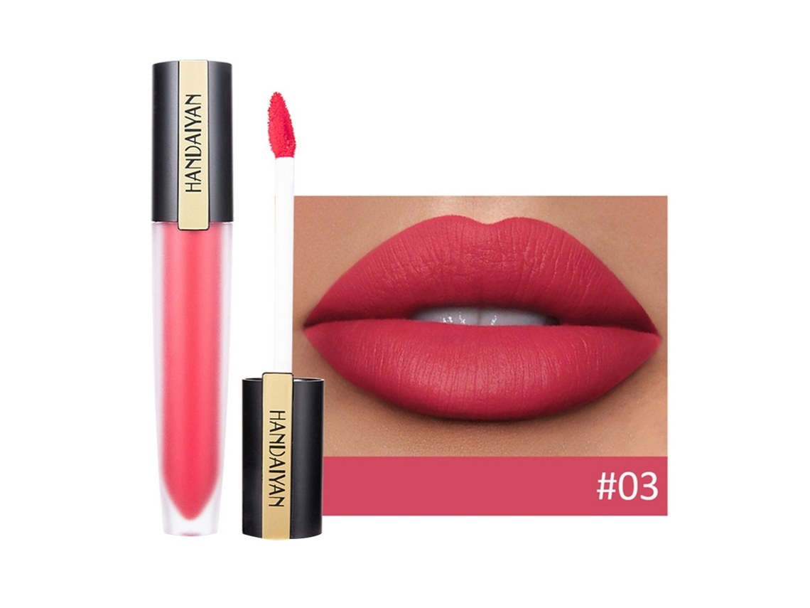 7g Labial Mate Glaze Impermeable Largo Duración Cosmético Lápiz Labial Líquido 03