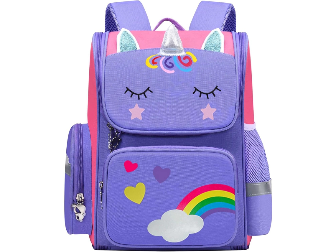 Mochila De Unicornio Para Niñas, Mochila Para Niños, Mochila De Unicornio Lindo, Morado Nuevo,novo