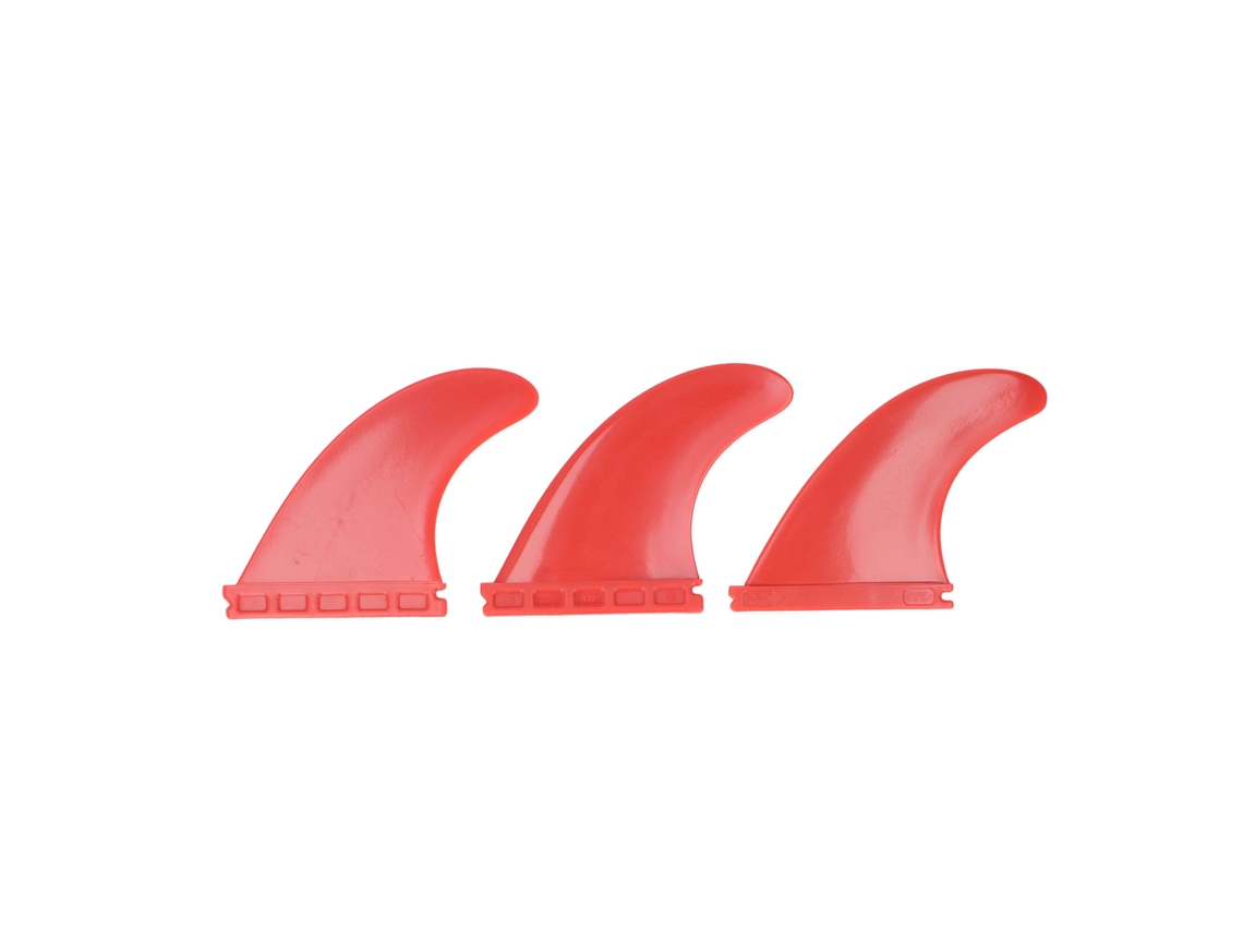 3 Peças Aletas De Prancha De Surfe Thruster Em Pvc Acessórios Para Longboard E Stand Up Paddle Vermelho