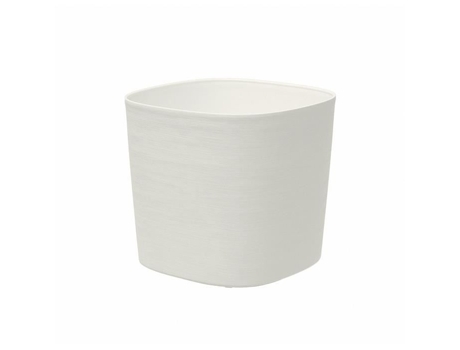 Pote com reserva de água - GARDEN ID Respect - Branco 25 x 25 cm - 100 lixo doméstico - 100 reciclável - Superfície estruturada