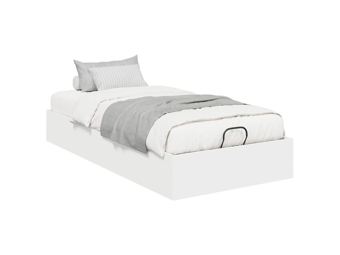 Vidaxl Estrutura De Cama Ottoman Branco 75,5 X 190 Cm