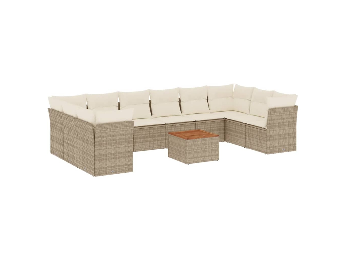 Garden Sofa Set, Garden Sofa Sets Vidaxl Bege Rattan / Vime (n/a)