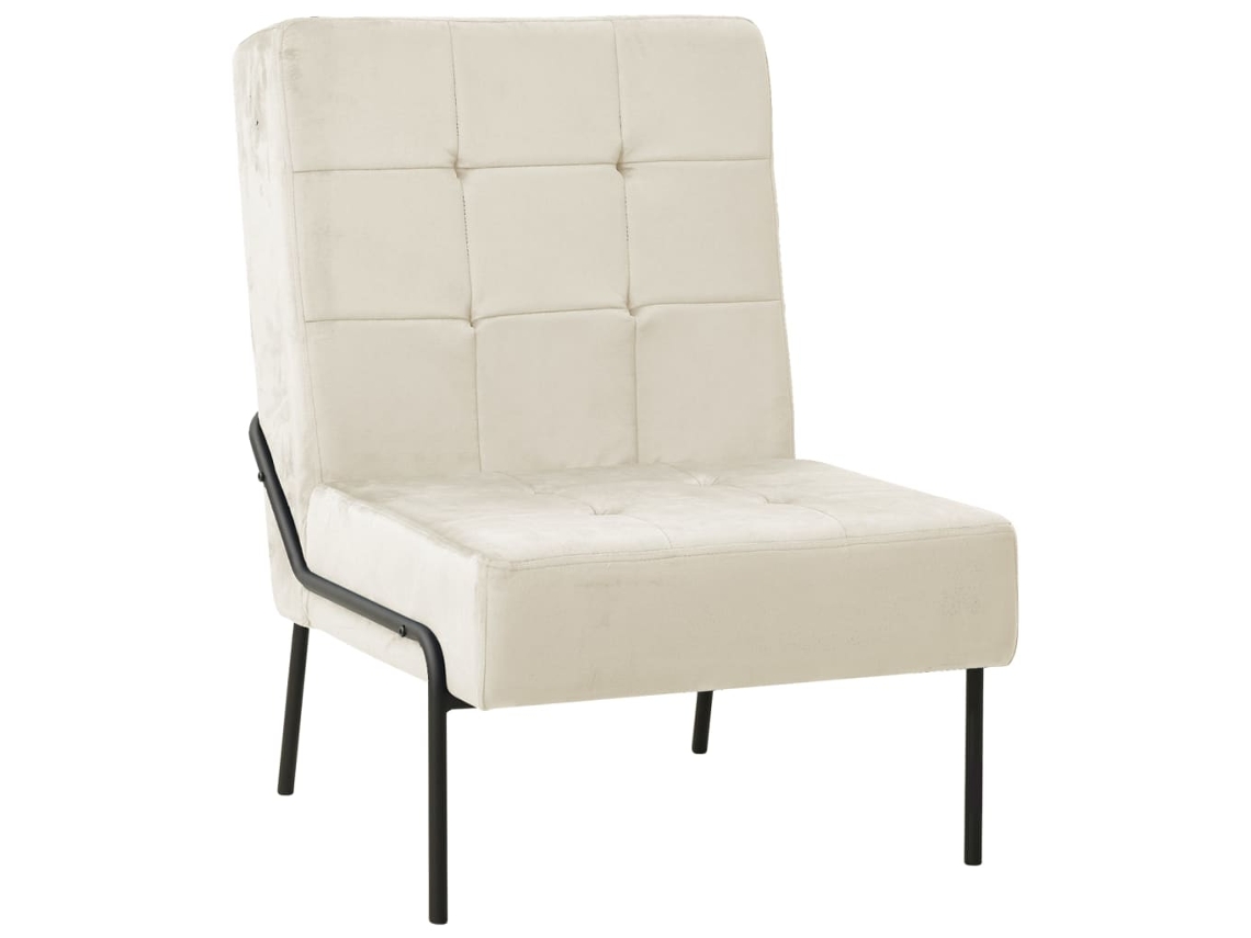 Vidaxl Cadeira De Descanso 65x79x87 Cm Veludo Creme