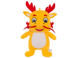 Laxiscreed Boneco Mascote Dragão Do Ano Novo Amarelo De 70cm, Pequeno E Atraente