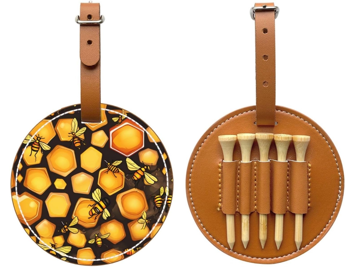 Bolsa para tees de golfe Parrot, preta, fácil de transportar | S/MARCA