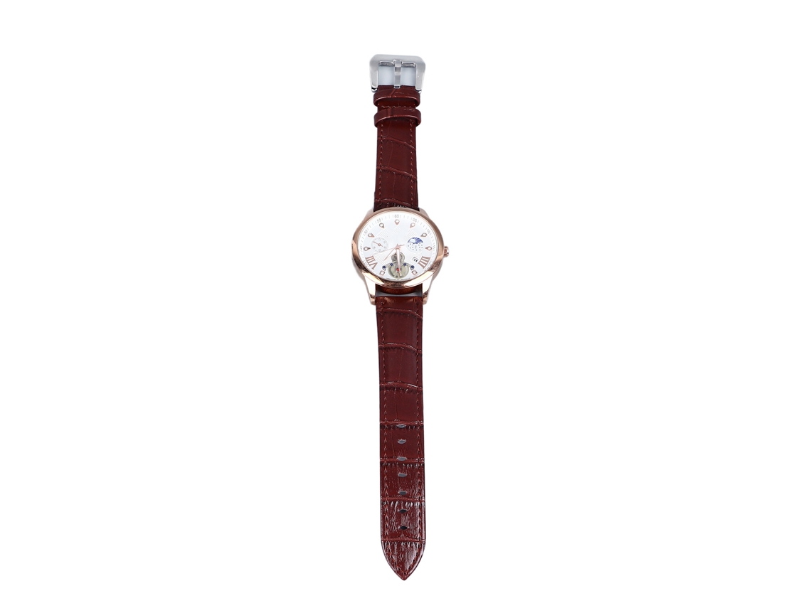 Relógio Masculino Impermeável Luminoso Quartzo Pulseira Couro Pu Design de Negócio