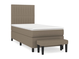 Box Spring Bed, Box Spring Beds Vidaxl Cinzento-acastanhado Tecido (80 X 200 Cm)