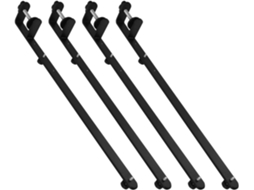 Holibanna Conjunto De 4-grampos Ferro Ajustáveis Painéis Perfurados Com Espessura 1a 5, 5cm, Suporte De Mesa