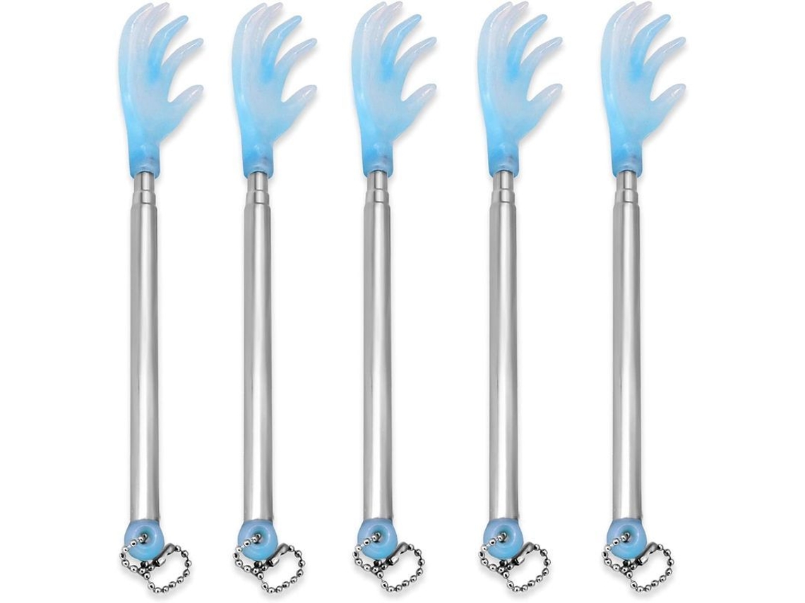 5pcs Raspador De Costas Portátil Com Design De Dedos, Ajustável, Ideal Para Adultos Homens E Mulheres